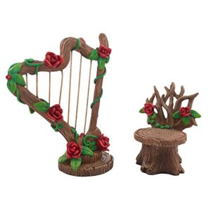 Rose Harp and Chair Set