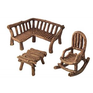 3-Piece Rustic Wood Furniture Set